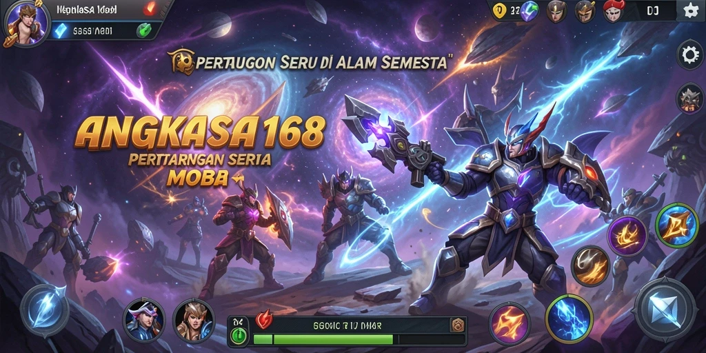 Screenshot menampilkan aksi seru dalam gameplay MOBA.