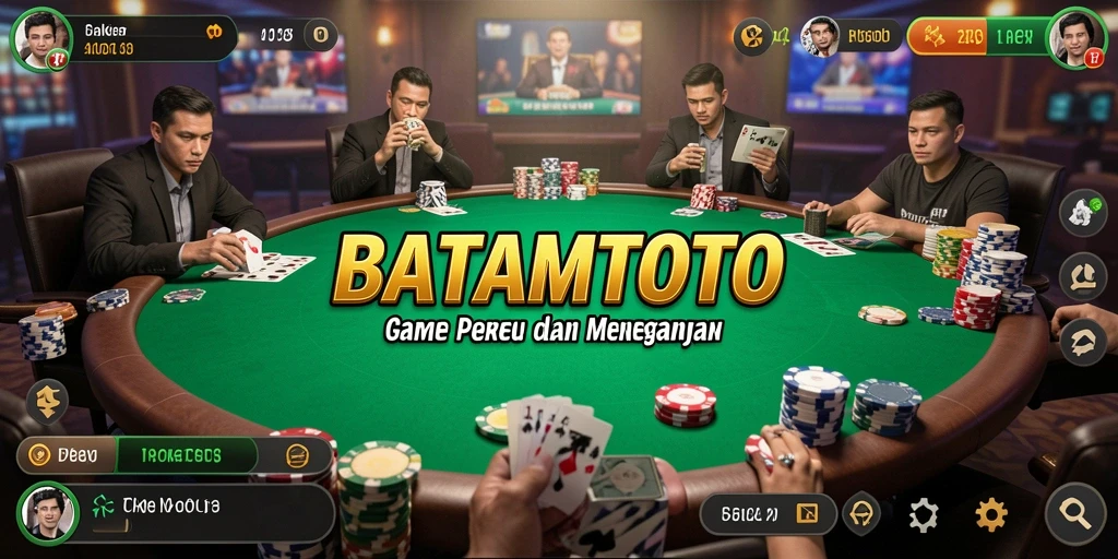 Tampilan menarik gameplay poker di BATAMTOTO.