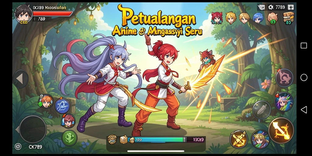 Gameplay seru dengan karakter anime ikonik dan misi menarik.
