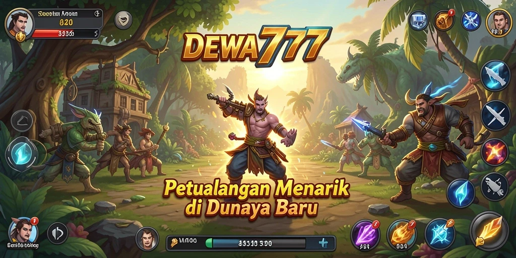 Tampilan action seru dalam permainan DEWA777 dengan petualangan mendebarkan.