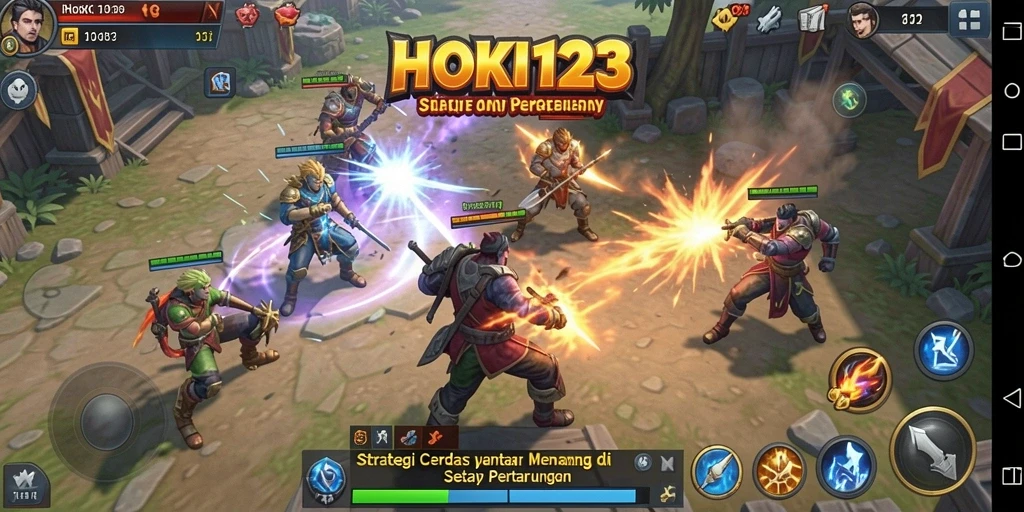 Tampilan gameplay <strong>HOKI123</strong> dengan strategi menarik dan grafis menawan.