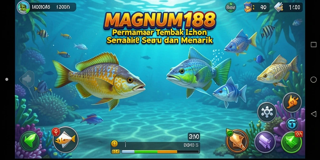 Tampilan gameplay MAGNUM188 dengan aksi Tembak Ikan yang seru.