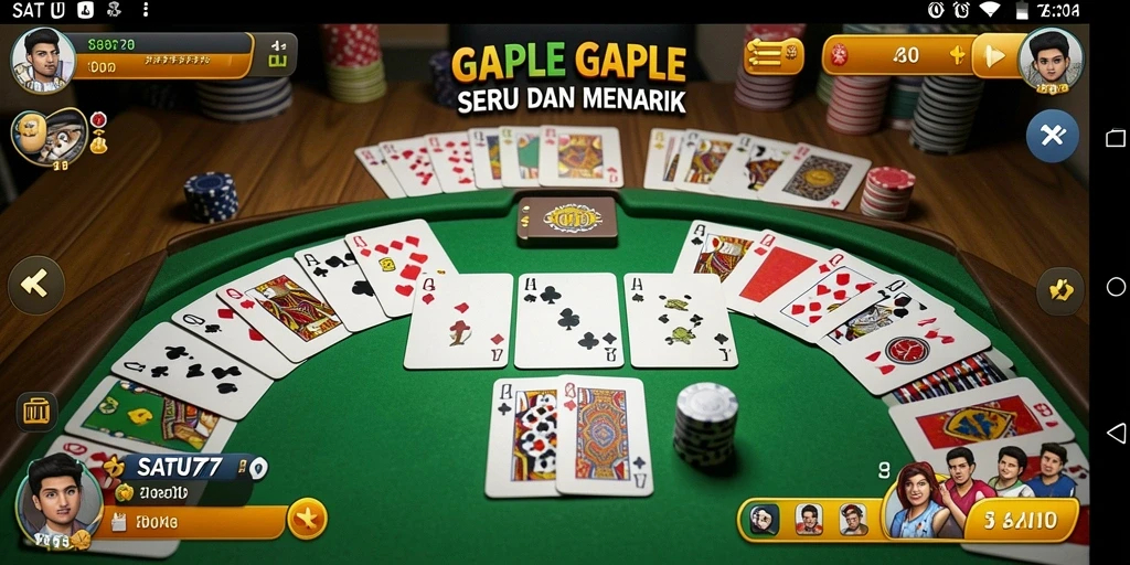 Tampilan gameplay SATU77 yang seru dan interaktif di Gaple.