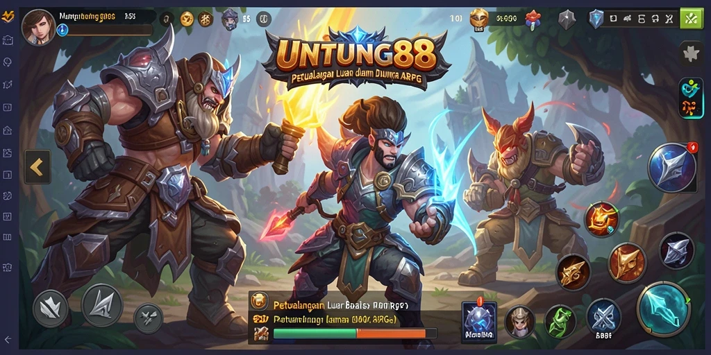 Tampilan gameplay UNTUNG88 dengan pertarungan seru dan petualangan menakjubkan.